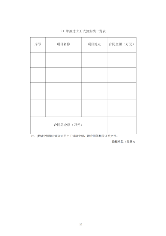 云南省内2019-2021年度工程勘察劳务协作及土工试验作合格供方采购邀标文件2019.8.2_20